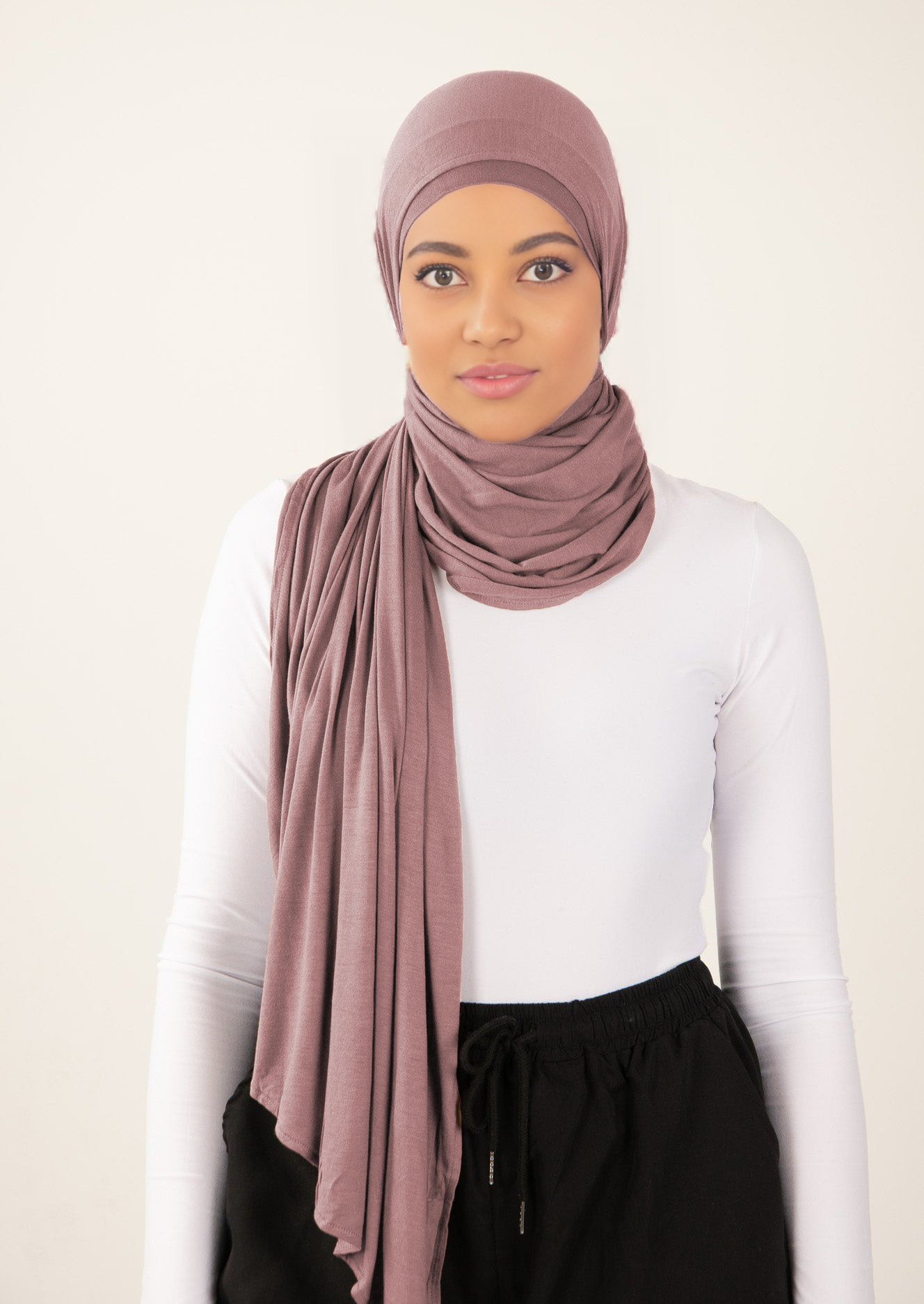 Taupe Jersey Hijab Set