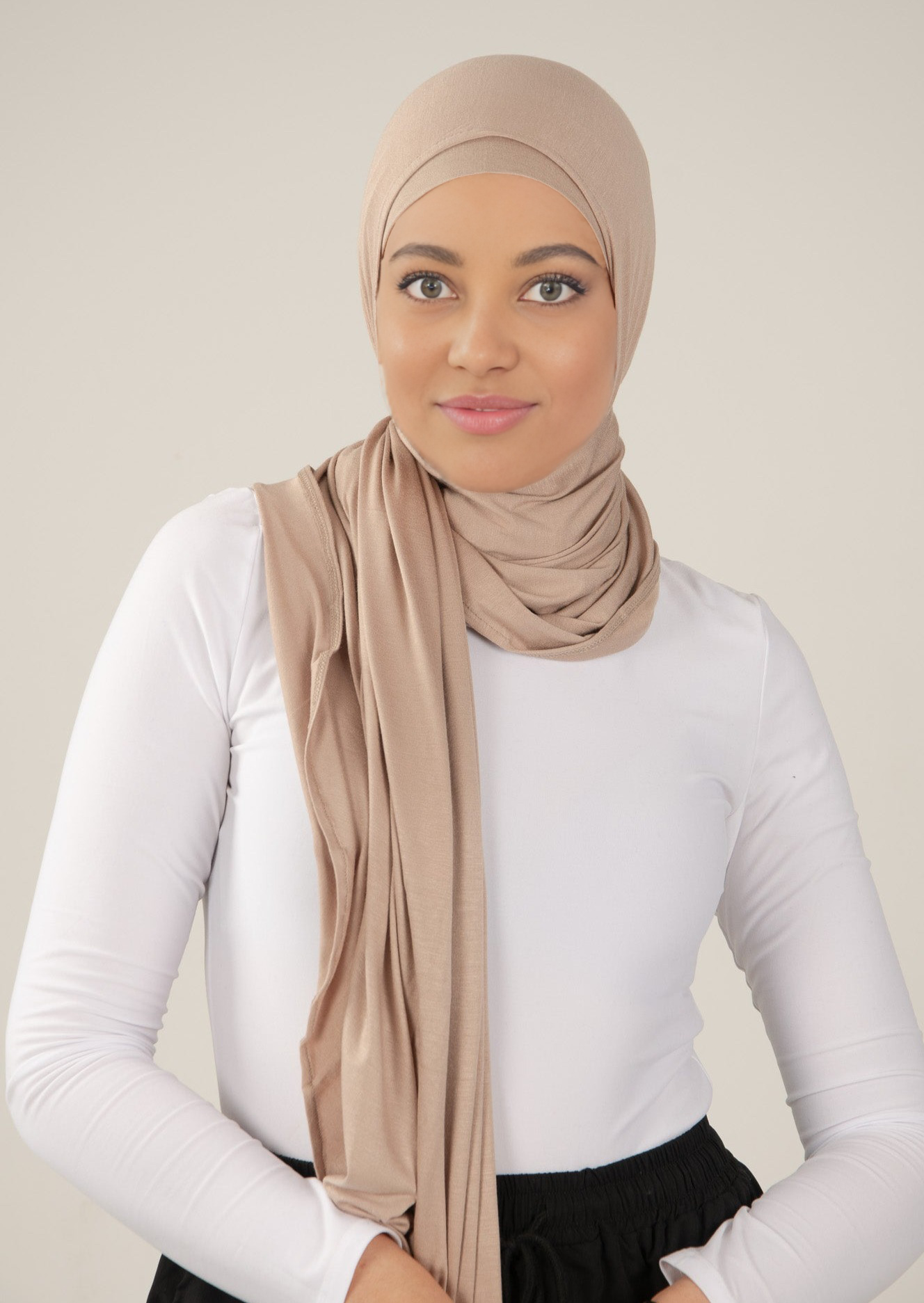 Nude Jersey Hijab Set