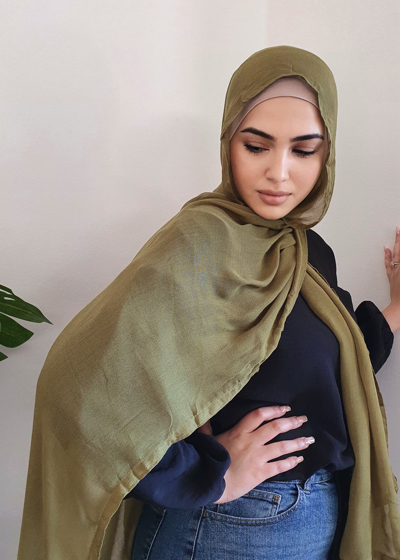 Khaki Premium Viscose Hijab