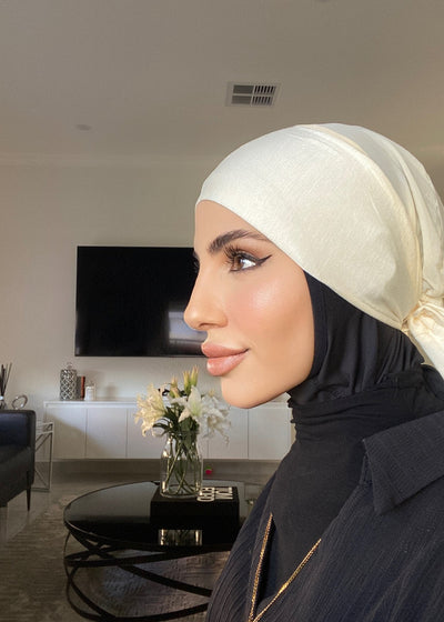 Tie Back Mesh Hijab Cap